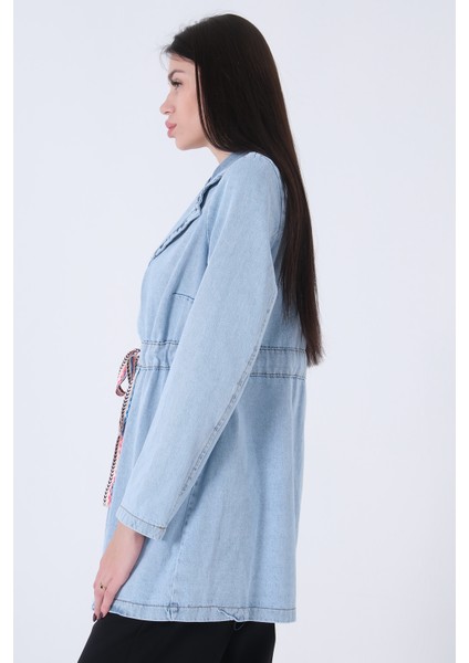 Mavi Belden Bağlamalı Kot Ceket 0809020.16 fırsatları