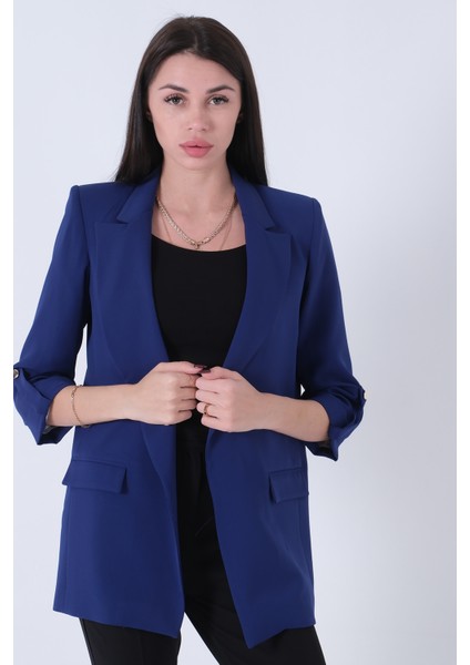 Saks Astarlı Kolları Düğme Toparlamalı Ceket 0105136.26 fırsatları