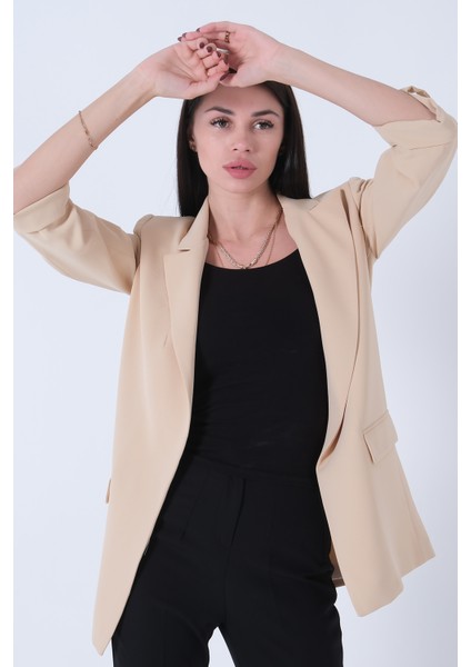 Taş Astarlı Kolları Düğme Toparlamalı Ceket 0105136.50