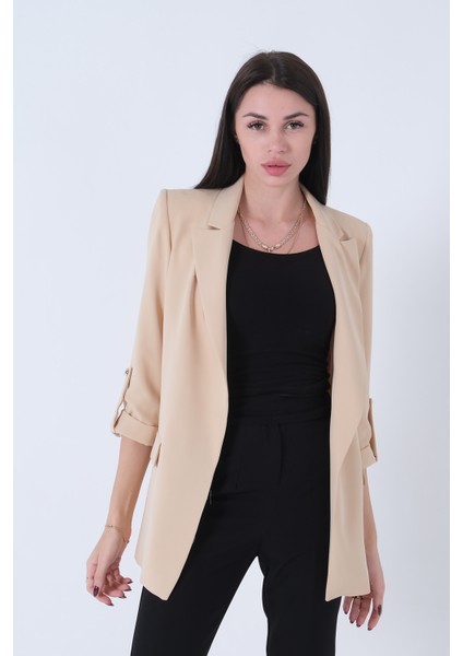Taş Astarlı Kolları Düğme Toparlamalı Ceket 0105136.50 fırsatları