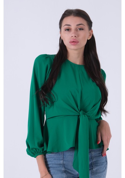 Zümrüt Beli Bağlama Detaylı Bluz 0806546.123 fiyatları