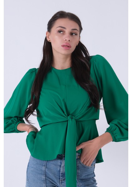 Zümrüt Beli Bağlama Detaylı Bluz 0806546.123 modelleri