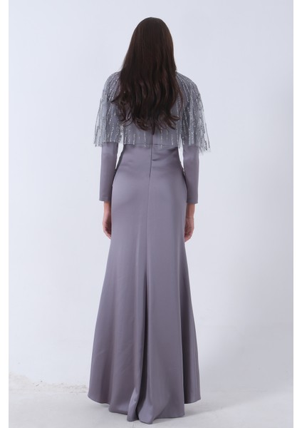 Gri Yaka Seyyar Şal Ayrobin Eklemeli Tesettür Abiye 6502477.06 indirimleri