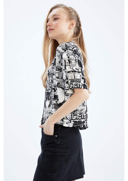Coool Regular Fit Pijama Yaka Desenli Kısa Kollu Gömlek Z1663AZ23SM