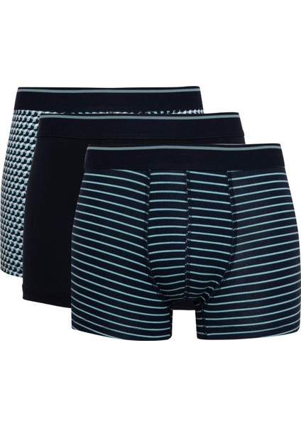 Regular Fit Çizgili 3'lü Boxer C3848AX24SM