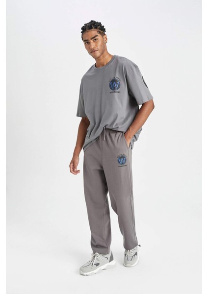 Fit NBA Golden State Warriors Jogger Eşofman Altı Wide Straight Cepli Düz Paça C9260AX24AU