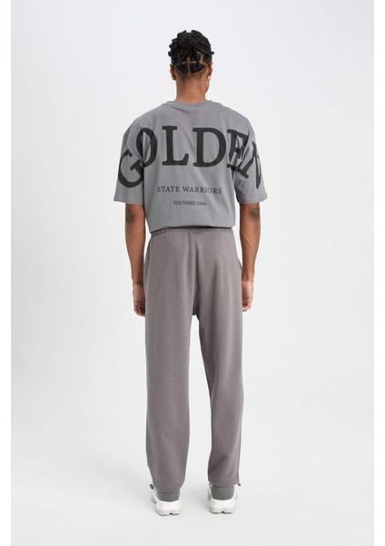 Fit NBA Golden State Warriors Jogger Eşofman Altı Wide Straight Cepli Düz Paça C9260AX24AU
