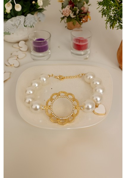 Yarım Altın Çerçevesi Bileklik Yarım Altın Takılan Bileklik,yarım Altınlı Bileklik,çeyrekli Bileklik,yarım Altın Uyumlu Bileklik