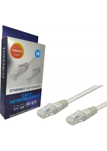 3m Cat6 Network Ethernet Kablo