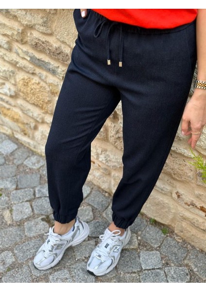 Bel Paça Lastikli Kumaş Jogger Pantolon