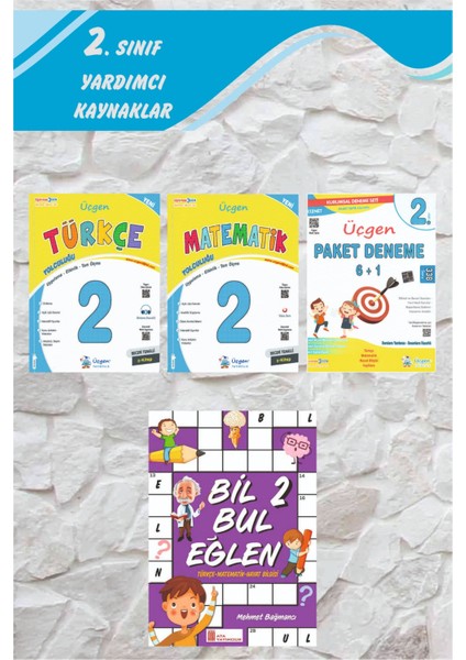 Üçgen 2.sınıf Beceri Temelli Türkçe-Matematik-Paket Deneme 6+1-2024