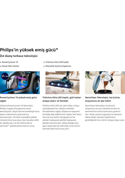 Maraton Otomatik Açılma/kapanma Özellikli Powercyclone 10 Yüksek Çekim Gücü Triactive+Led, Başlıklı Uzaktan Kumandalı Süpürge +Lambader Hediye