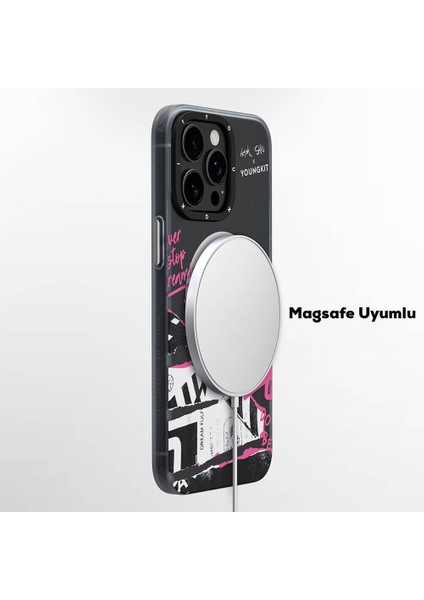 Apple iPhone 14 Pro Max Uyumlu Kılıf Magsafe Şarj Özellikli Shu Tasarımlı Youngkit Dreamland Serisi Siyah indirimleri