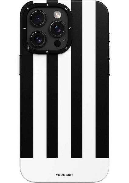 Apple iPhone 14 Pro Uyumlu Kılıf Magsafe Şarj Özellikli Youngkit Striped Piano Keys Serisi Kapak Siyah fiyatları