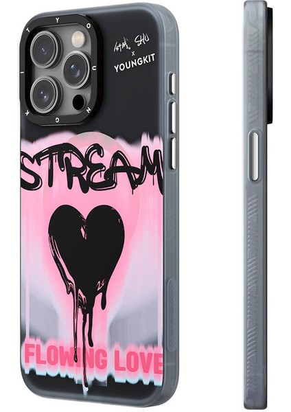 Apple iPhone 15 Pro Max Uyumlu Kılıf Magsafe Şarj Özellikli Shu Tasarımlı Youngkit Dreamland Serisi Pembe fiyatları