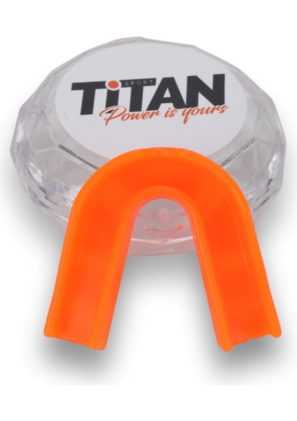 Titan Sport Silikon Dişlik Boks, Kickboks Muay Kırmızı Dişlik + Saklama Kabı