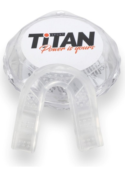 Titan Sport Silikon Dişlik Boks, Kickboks Muay Şeffah Dişlik + Saklama Kabı