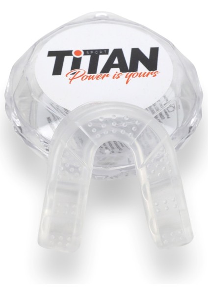 Titan Sport Silikon Dişlik Boks, Kickboks Muay Şeffah Dişlik + Saklama Kabı