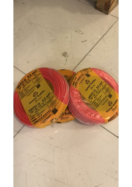 Öznur 2.5mm HO7Z1-U (Hffr Elektrik Kablosu Kırmızı Renk