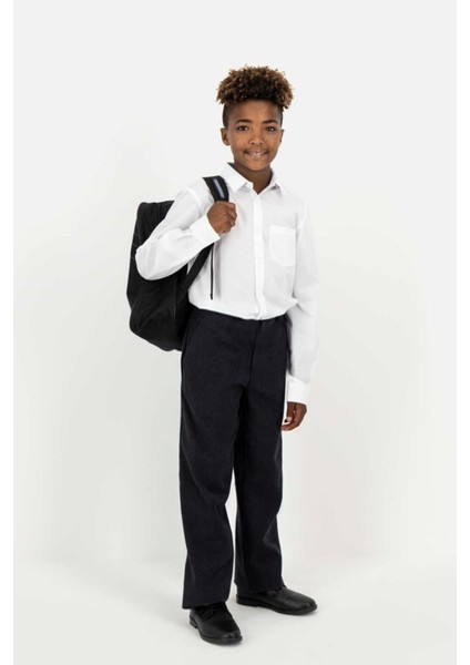 Çocuk Ribana Belli Düz Kesim Baskısız Okul Pantolonu fiyatları