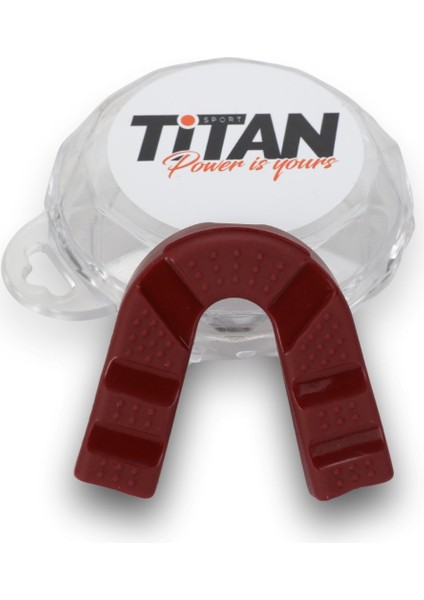 Titan Sport Silikon Dişlik Boks, Kickboks Muay Kahverengi Dişlik + Saklama Kabı