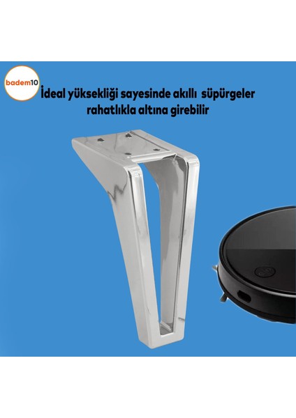 Penta Lüks Mobilya Kanepe Sehpa Tv Ünitesi Konsol Koltuk Ayağı 18 cm Krom Renk Ayakları fırsatları