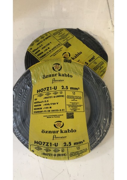 Öznur 2.5mm HO7Z1-U (Hffr Elektrik Kablosu Renk modelleri