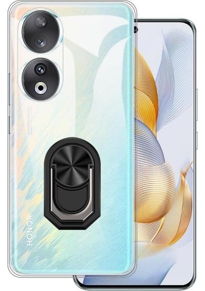 Honor 90 Kılıf Kamera Korumalı Yüzüklü Kickstand Tpu Kapak