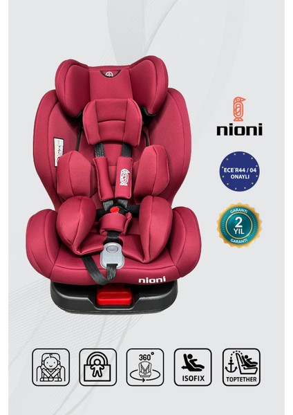 Topfix 0-36 Kg 360° Dönebilen Isofix'li Oto Koltuğu