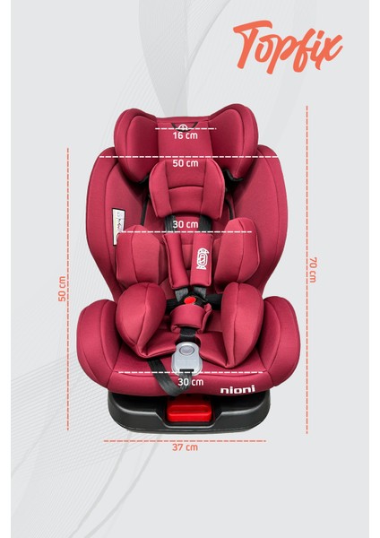 Topfix 0-36 Kg 360° Dönebilen Isofix'li Oto Koltuğu