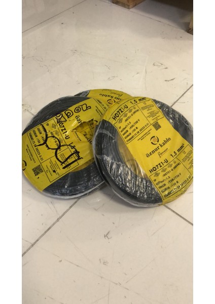Öznur 1.5mm HO7Z1-U (Hffr Elektrik Kablosu 100 Metre Siyah Renk fırsatları
