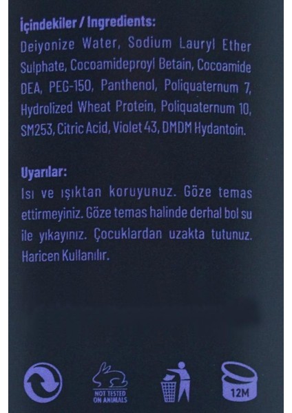 Professional Mor Şampuan Hair Silver Shampoo Gri-Beyaz-Platin Sarı Saçlar 1000 Ml.