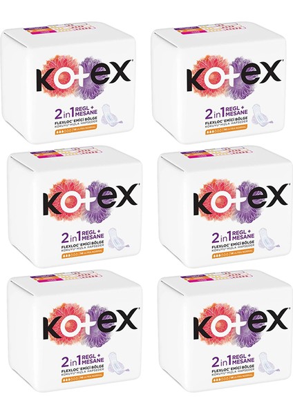 2in1 Lohusa Pedi + Regl ve Mesane Pedi Ultra Normal 6 Paket 84 Adet