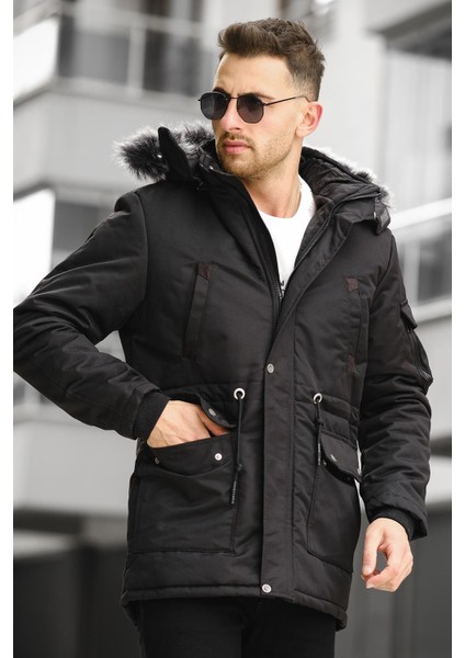 Remo Içi Kürklü Kapüşonlu Kanvas Uzun Kaban Parka fırsatları
