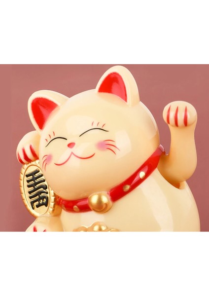Japon Şans Kedi Güneş Enerjili El Sallayan Bereket Para Kazanç 1 Adet Beyaz fiyatları
