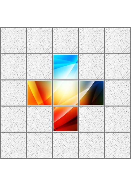 60X60 LED Panel Aydınlatma Desenli 3x3 5 Li Grup Özel Seri 46511414SA