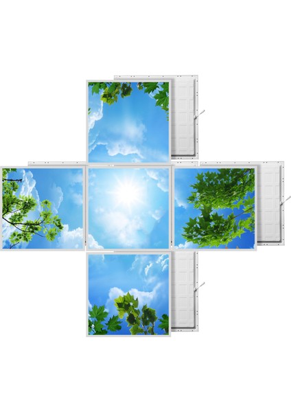 60X60 LED Panel Aydınlatma Desenli 3x3 5 Li Grup Özel Seri 46511437SA