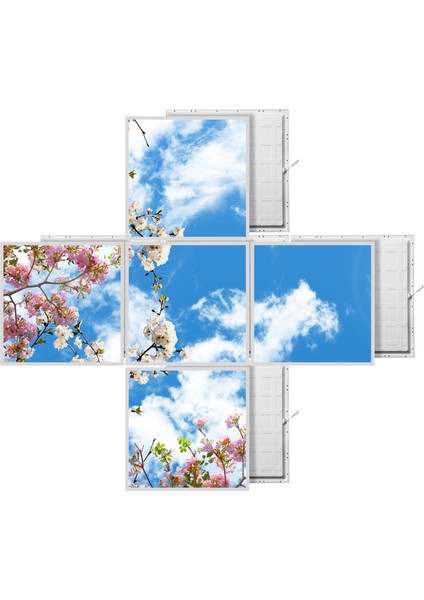 60X60 LED Panel Aydınlatma Desenli 3x3 5 Li Grup Özel Seri 46511438SA