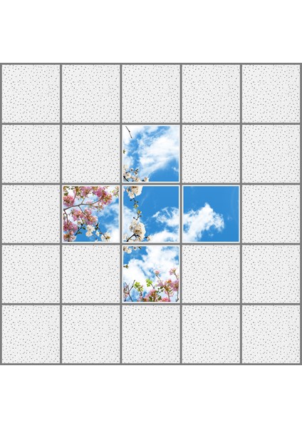 60X60 LED Panel Aydınlatma Desenli 3x3 5 Li Grup Özel Seri 46511438SA modelleri