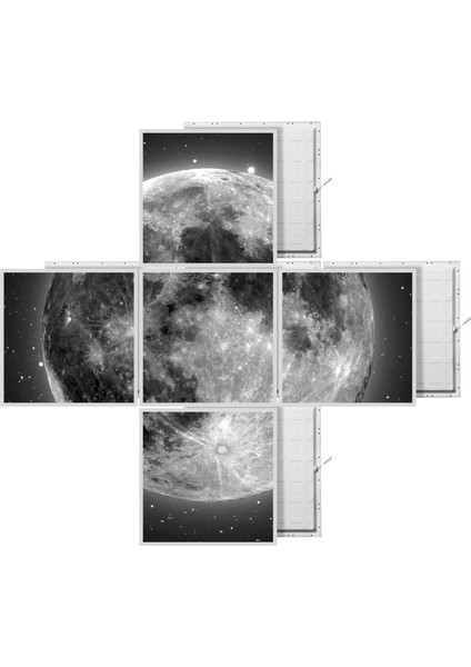 60X60 LED Panel Aydınlatma Desenli 3x3 5 Li Grup Özel Seri 46511441SA