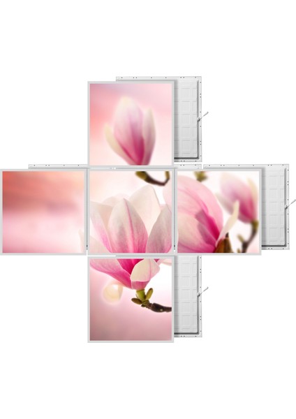60 x 60 LED Panel Aydınlatma Desenli 3x3 5'li Grup Özel Seri 46511412SA