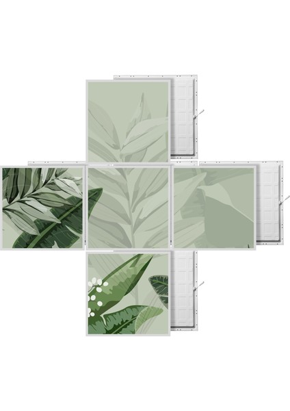 60 x 60 LED Panel Aydınlatma Desenli 3x3 5'li Grup Özel Seri 46511446SA
