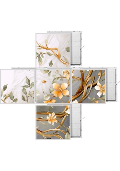 60 x 60 LED Panel Aydınlatma Desenli 3x3 5'li Grup Özel Seri 46511486SA