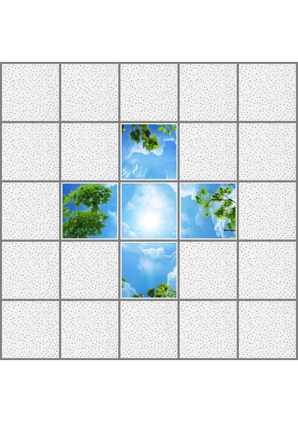 60 x 60 LED Panel Aydınlatma Desenli 3x3 5'li Grup Özel Seri 46511436SA