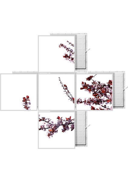 60 x 60 LED Panel Aydınlatma Desenli 3x3 5'li Grup Özel Seri 46511459SA