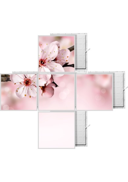 60 x 60 LED Panel Aydınlatma Desenli 3x3 5'li Grup Özel Seri 46511413SA