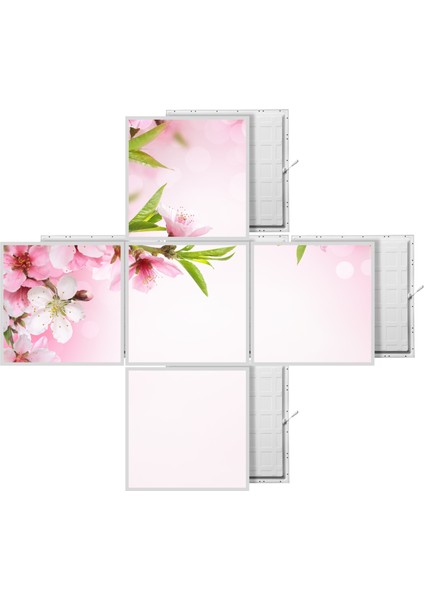 60 x 60 LED Panel Aydınlatma Desenli 3x3 5'li Grup Özel Seri 46511451SA