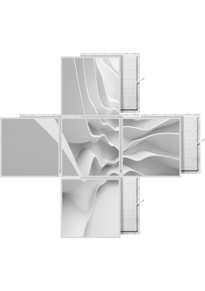 60 x 60 LED Panel Aydınlatma Desenli 3x3 5'li Grup Özel Seri 46511448SA
