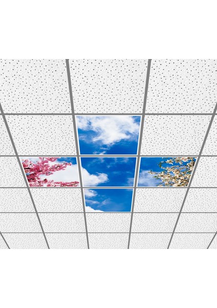 60 x 60 LED Panel Aydınlatma Desenli 3x3 5'li Grup Özel Seri 46511480SA