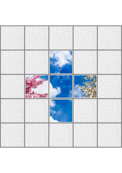 60 x 60 LED Panel Aydınlatma Desenli 3x3 5'li Grup Özel Seri 46511480SA